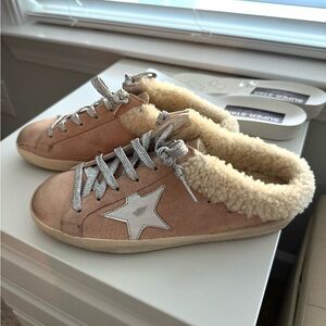 Golden Goose Super-Star Sabots shearling lining